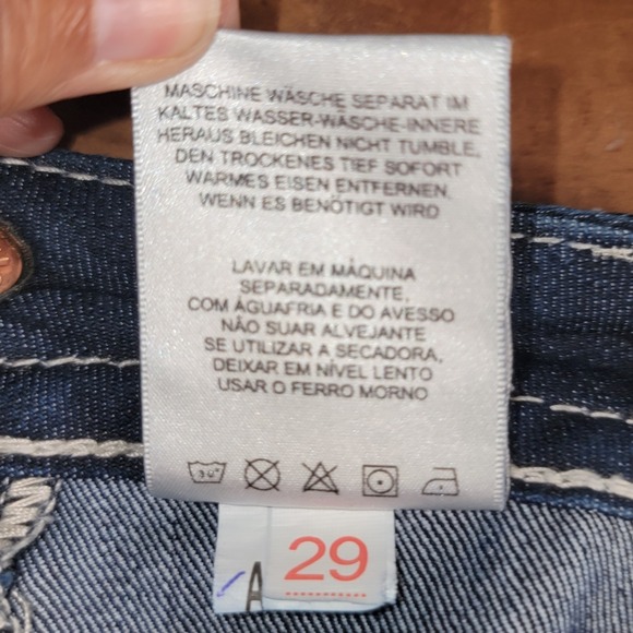 Miss Me‎ Women's Jeans Size 29 Dark Wash Bootcut Mid-Rise Embellished Pockets - Picture 12 of 16